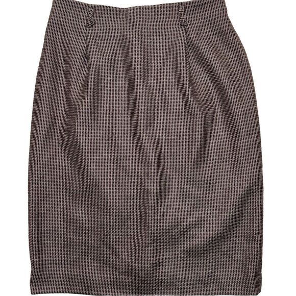 breckenridge Dresses & Skirts - Vntg Breckenridge Houndstooth Wool Pencil Skirt Womens 10 Office Academia Preppy